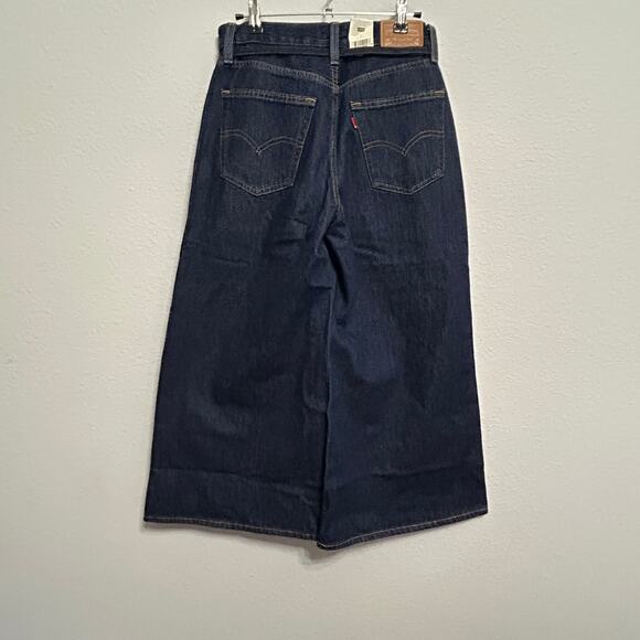 NEW Free People x Levi's XL Culotte Dark Blue Wash Shaded View Jeans Size 25 / 4 - Picture 8 of 12